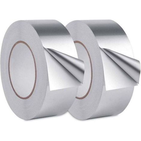 Ruban Adhésif Aluminium,Aluminium Bande d'étanchéité, scotch aluminium etanche, Pour cuisine, salle de bain, électricien, surface métallique, 20m30mm (2 rouleaux, argent) (1/5)