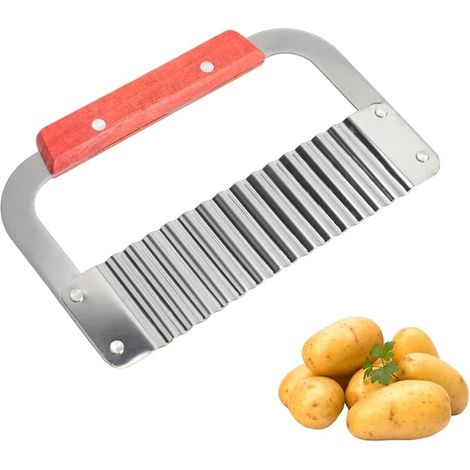 Stainless Steel Serrated Knife - Vegetable Potato and Chip Slicer - Serrated Slicer for Kitchen (1/5)