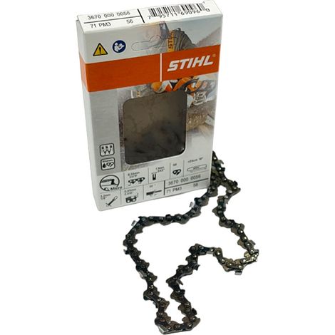 Stihl – Chaîne tronçonneuse 1/4" 1.1mm 56 dents – Pour bois dur – Technologie Picco micro – Coupe nette sans éclat