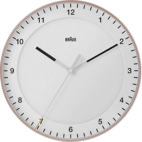 Braun bc 17 pw dcf radio wall clock pink/white (1/3)