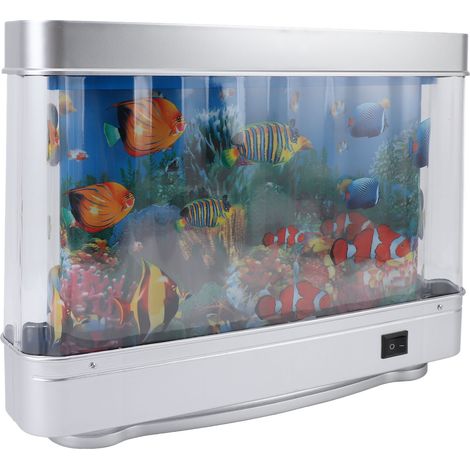 Lampe décorative aquarium avec images animées poissons artificiels, éclairage apaisant ambiance sous-marine salon, prise EU 220V (1/5)