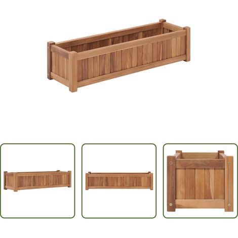 Hochbeet - Hochbeet 100x30x25 cm Massivholz Teak (1/5)