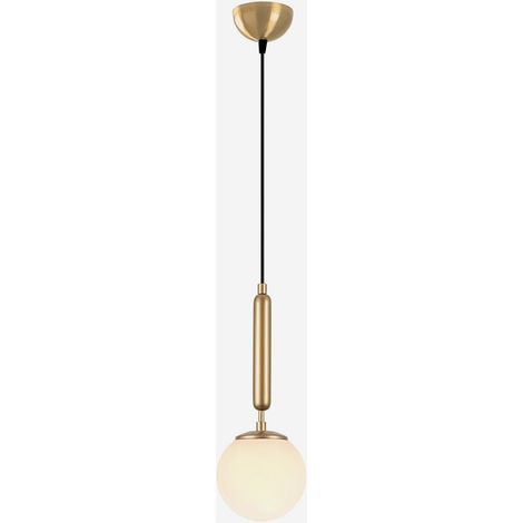Pendelleuchte aus Metall und Glas King