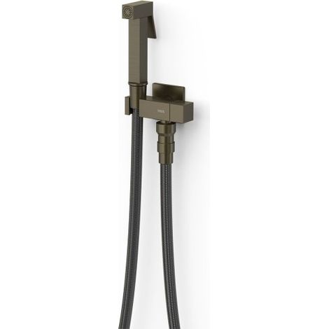 Mitigeur encastré avec douche pour WC Noir bronze - TRES 24112351KMB