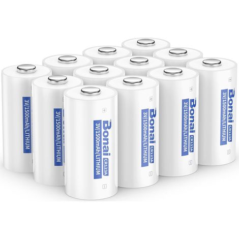 Lot de 12 Piles CR123A Lithium 3V 1500mAh de Haute Capacite (1/5)