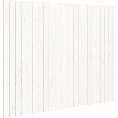 Cabecero accesorio para dormir mueble de pared para dormitorio estilo palet 146,5 x 3 x 110 cm madera maciza blanco TDL0202721