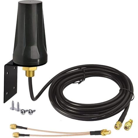 Antenne 4G LTE extérieure 5dBi – Mâle SMA – Imperméable – Câble coaxial 3m faible perte – Compatible routeur. caméra de sécurité - GSM 3 G