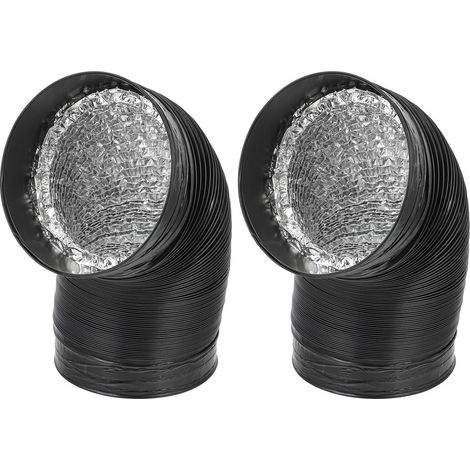 Tuyau D'évacuation Flexible en Pvc et Aluminium pour Hotte Aspirante, 2 Pièces, Renforcé et Adapté aux Systèmes de Chauffage et Climatisation (1/5)