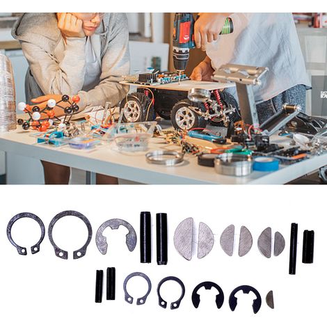 Kit de 450 clips à ressort semi-circulaires pour clés et clés à usage multiple (1/5)