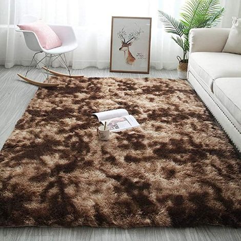 Dicker, flauschiger Hochflorteppich 140 x 200 cm – Rutschfest – Superweiche Plüschfasern – Komfortabel für Wohn- und Schlafzimmer (1/5)