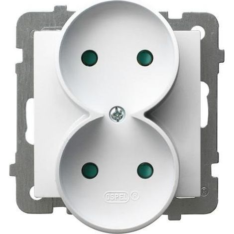 presa doppia Ospel gp-2grpm/00 incasso protezione bambini