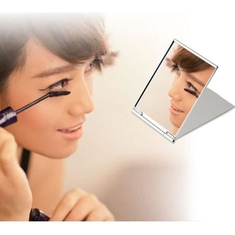 Miroir de Poche - Non spécifié - Pliable - Aluminium - Portable - Blanc