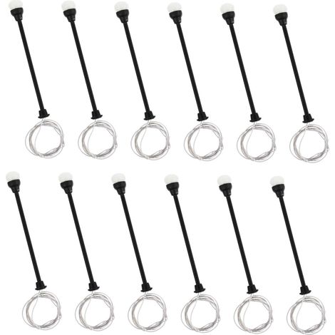 12pièces Lampes De Rue Miniature Décoration De Scène Modèle De Ferme Accessoires Lifelike pour Maquettes Et Chemins (1/5)
