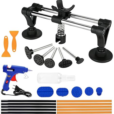 Kit Debosselage Carrosserie: Kit Debosselage Sans Peinture, Kit De Réparation De Bosses Pour Voiture, Outils De Débosselages Carrosserie Avec Pistolet à Colle Pour éliminer Les Impacts De Grêle (1/5)