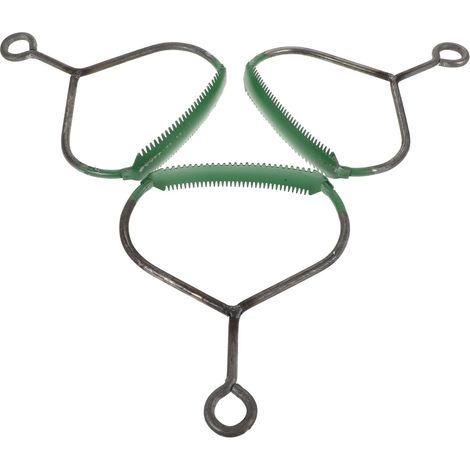 Grattoir de Toilettage pour Chevaux en Fer, Lot de 3, Vert, Antidérapant et Résistant à L’usure, pour Enlever les Poils et Nettoyer le Pelage Résistant à L’usure, Nettoyage Facile, Brosse à Bétail po (1/5)