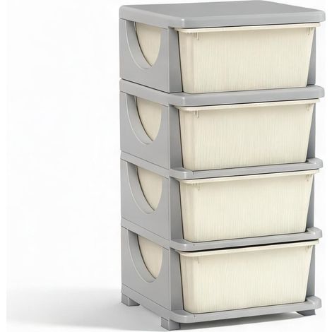 Tour de rangement enfant 4 tiroirs 37 x 37 x 76 cm (1/5)