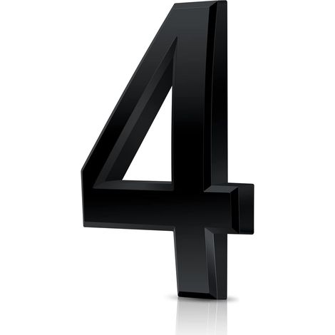 Plaque de Numéro de maison moderne 3D, Acrylique ABS (4) (1/5)