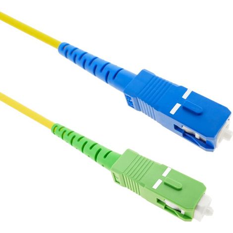 Cable fibre optique SC/PC simplex SC/APC monomode 9/125 de 50 cm OS2 (1/5)
