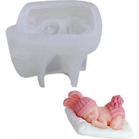 Moule à gâteau en silicone pour baby shower, décoration pâtissière DIY, topper pour cupcakes au chocolat, moule de cuisson réutilisable.