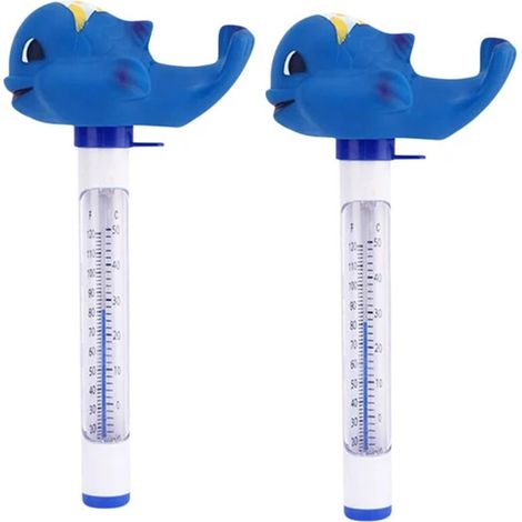 2 pièces thermomètre poisson thermomètre de piscine thermomètre flottant thermomètre de baignoire bébé dessin animé Animal mesure de la température (1/5)