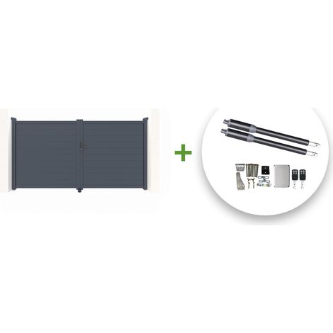 Pack portón eléctrico batiente EIGER 300 x 180 cm + motor RANGER B150 (1/5)
