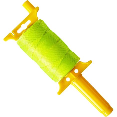 1 Bobine de Fil Rechargeable, Ficelle de maçon, 183 m de Ficelle en Nylon, idéale pour Le Jardinage, Les Outils de maçonnerie,Ficelle Fluorescente Jaune pour Le Jardinage (1/5)