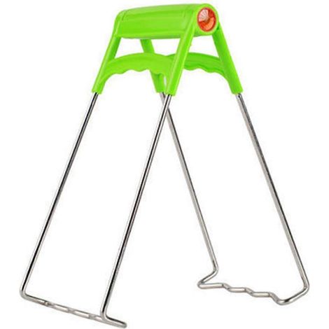 Pince à bol chaud inoxydable poignée plastique, outil cuisine multifonction anti-brûlure pour bols, plats, plateaux et récipients chauds/froids (1/5)