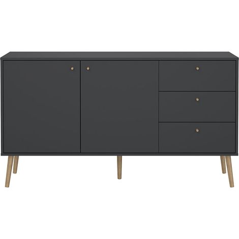 Bodo Sideboard 2 Türen, 3 Schubladen matte grau.