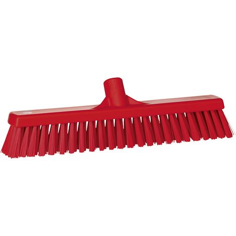 Vikan, Balai, largeur 410 mm, souple/dur, lot de 10, rouge