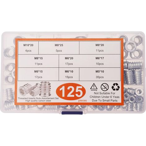 de 125 vis en acier de 5 à 10 mm assortiment d écrous (1/5)