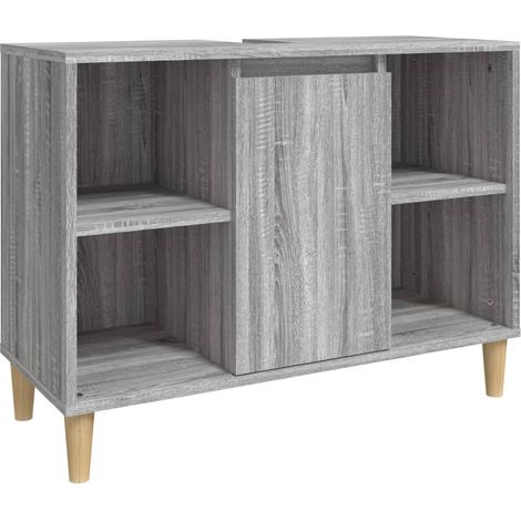 Mobile lavabo da bagno 80 x 33 x 60 cm multistrato grigio 020006850
