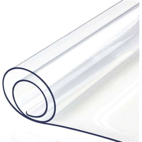 BUNTHAUS Protection transparente pour nappe, protection imperméable en vinyle, adaptée aux cuisines, tables basses et bureaux. (1/5)