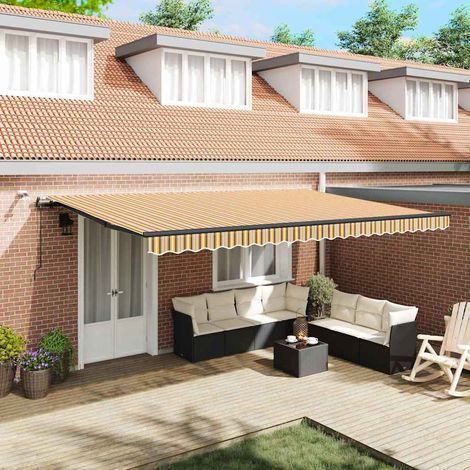 Tenda retrattile Multicolore 500 × 300 cm Poliestere vidaXL (1/5)
