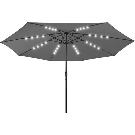 Maison Exclusive - Sonnenschirm mit LED-Beleuchtung 400 cm Anthra
