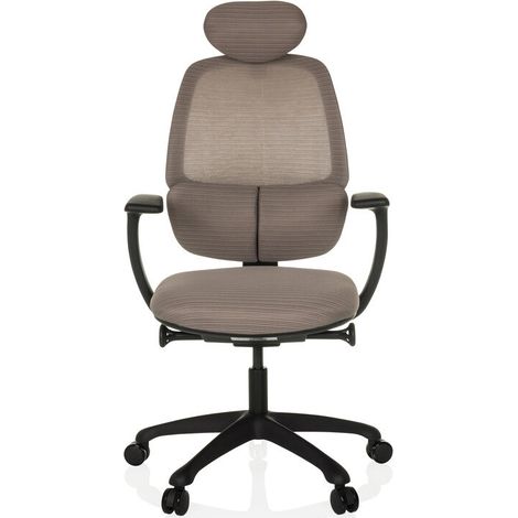[GEBRAUCHT] B-Ware hjh OFFICE Bürostuhl Drehstuhl Netzstoff grau Lordosenstütze Synchronmechanik645 (1/2)