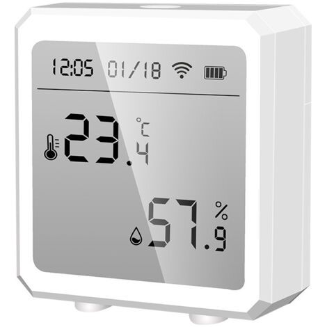 Capteur de température et d'humidité WiFi maison intelligente thermomètre intérieur affichage date détecteur de tuya numérique
