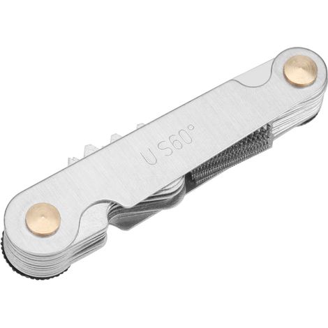 Jauge De Filetage Métrique Us - Ensemble 30 Pièces Pour Vérification Pas De Vis - Outil Mesure 60 Degrés - Kit Complet Atelier (1/5)
