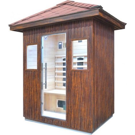 Bagno Italia Sauna infrarossi cm 153x110 con tetto adatta per installazione all’esterno cromoterapia