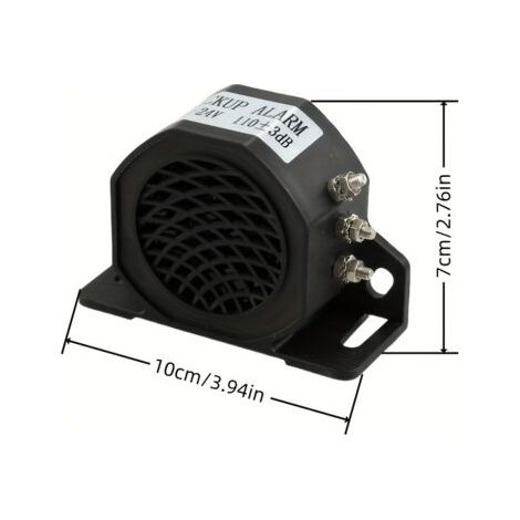 Avertisseur de Recul 12–24V DC – Alarme de Marche Arrière 110dB à 3 Tons pour Voitures, Camions et Véhicules Lourds