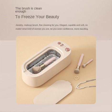 Machine de nettoyage à ultrasons, nettoyeur de bijoux professionnel, rose (1/5)