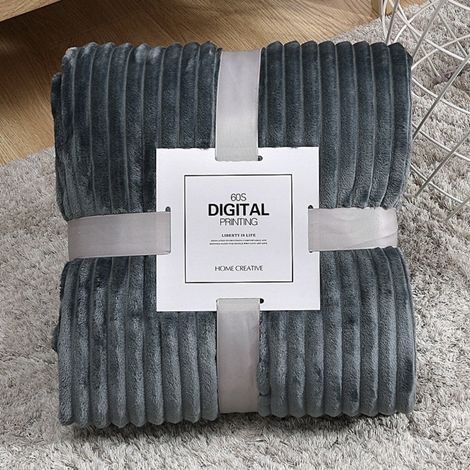 Couverture Jetable - Velours Corail Microfibre - 200 x 120 cm - Pour Canapé Lit Camping Voyage - 1 Pièce (1/3)