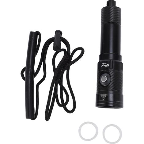 Lampe torche de plongée sous-marine, 1200lm, 5 modes, étanche IPX8, avec indicateur de puissance, pour Camping, natation, randonnée (1/5)