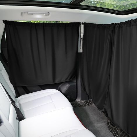 Rideaux de protection de la vie privée pour les concessionnaires automobiles, y compris 1 morceau de rideau de siège et 2 morceaux de rideau de vitre latérale, rideaux amovibles pour camping-cars, cou (1/4)