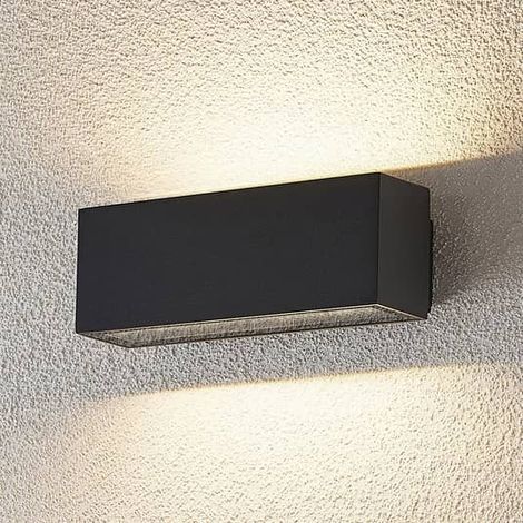 [GEBRAUCHT] B-Ware Lucande Led Außenwandleuchte Oliver Wandleuchte Lampe Leuchte Led Dunkelgrau 18