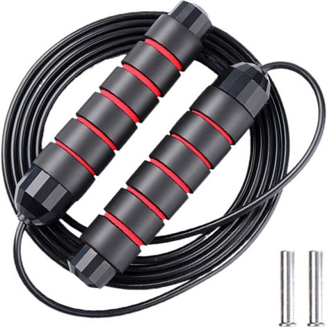 Corde à Sauter Réglable - Acier Intégré avec Roulements à Billes - Pour Adultes et Enfants - Fitness, HIIT, Aérobic - 1 Pièce (1/5)