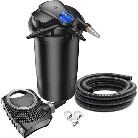 Kit de filtration set 30000 litres 18 watts UVC pompe 8000 l/h tuyau 10 m (1/5)