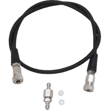 Raccords Rapides Tuyau Haute Pression 8mm M10x1 Tresse Carbone Noir 39 Pouces 1m (1/5)