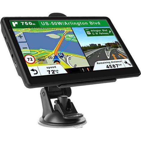 GPS Navigation 7 Pouces pour Voiture et Camion - Guidage Vocal - USA Canada (1/4)