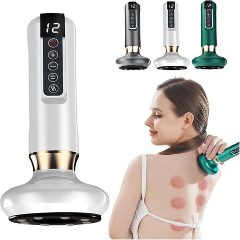Masseur anti-cellulite vibrant sans fil, 12 modes d'aspiration (blanc) (1/5)