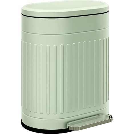 20-Liter-Treteimer mit Deckel, herausnehmbarem Inneneimer, Soft-Close-Mechanismus, 36,5 x 31,2 x 45 cm, grün